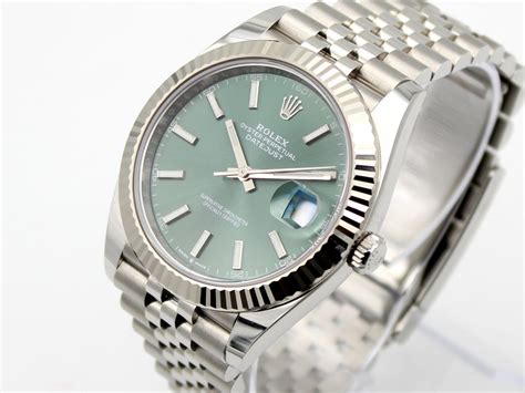 rolex datejust mint green|rolex oyster steel datejust 41.